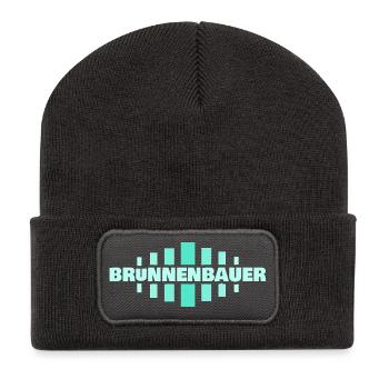 Job Brunnenbauer - Recycelte Patch Beanie - Dunkelgrau - Vorne