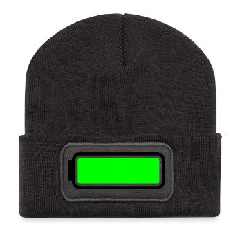 Battery full - Recycled Patch Beanie - dark grey - Front