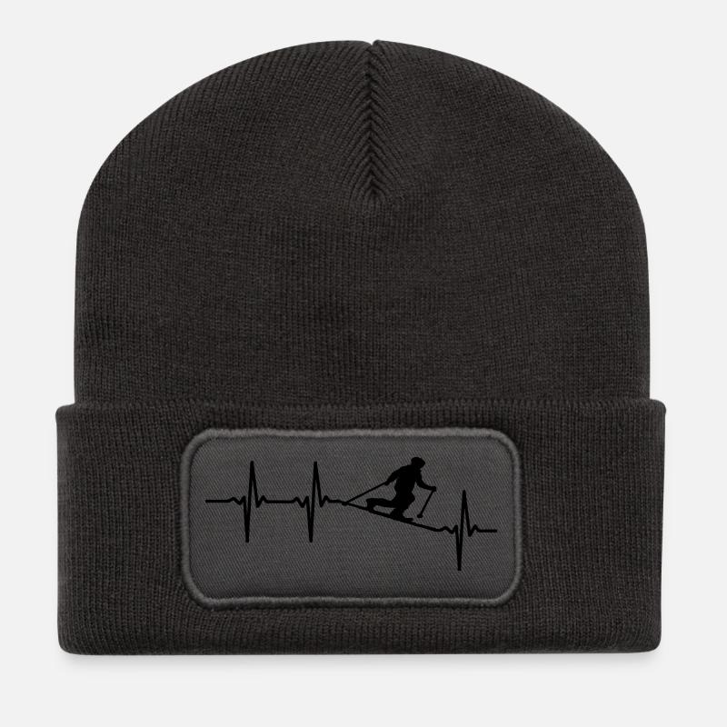 Telemark Puls - Recycelte Patch Beanie - Dunkelgrau