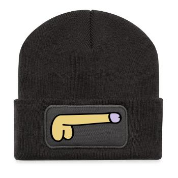 symbole épais - Beanie recyclé à patch - charbon - Devant