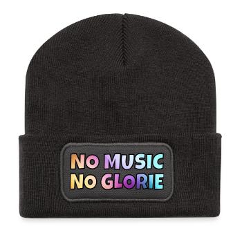 Pas de musique, pas de gloire. Pour les mélomanes * - Beanie recyclé à patch - charbon - Devant