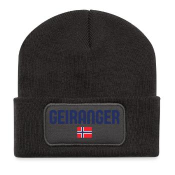 GEIRANGER Norwegen - Recycelte Patch Beanie - Dunkelgrau - Vorne
