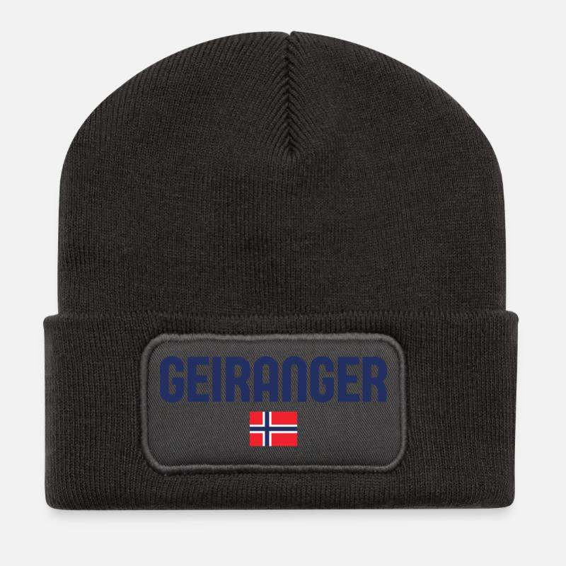 GEIRANGER Norway - Recycled Patch Beanie - dark grey