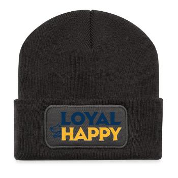 Loyal Happy Dog Emblem - Beanie recyclé à patch - charbon - Devant