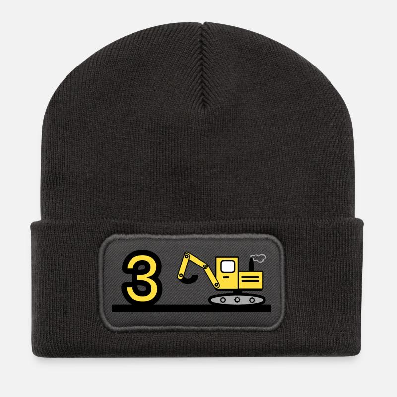 Bagger - Recycelte Patch Beanie - Dunkelgrau