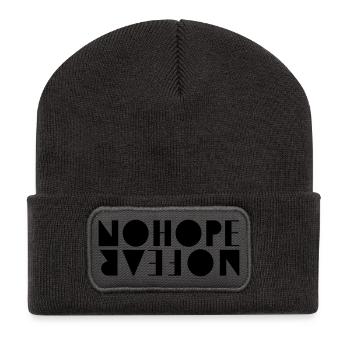 NoHopeNoFear - Recycelte Patch Beanie - Dunkelgrau - Vorne