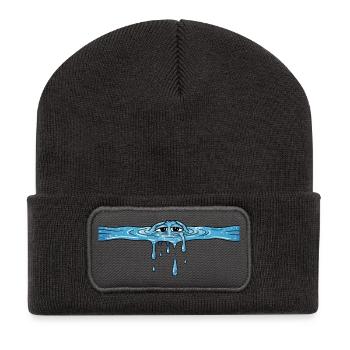 Water Sea - Recycled Patch Beanie - dark grey - Front