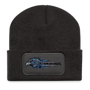 Soar Like Eagles - Jesaja 40:31 - Streetwear - Recycelte Patch Beanie - Dunkelgrau - Vorne