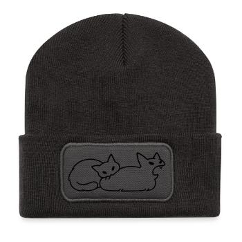 Amoureux des Chats Humour Chat Mignon Original - Recycled Patch Beanie - dark grey - Front