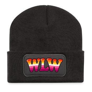 WLW Lesbian Pride Rainbow – LGBTQ+  - Recycelte Patch Beanie - Dunkelgrau - Vorne