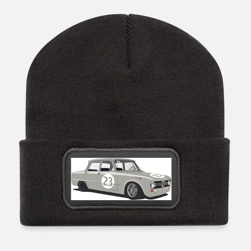  GIULIA - Recycelte Patch Beanie - Dunkelgrau
