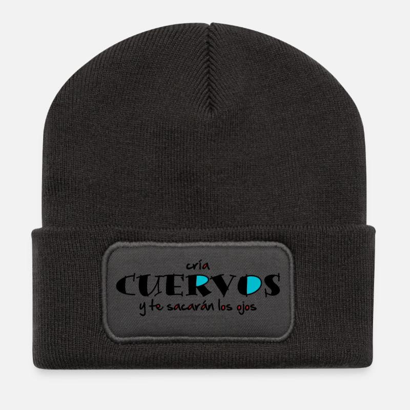 Cria cuervos - Beanie recyclé à patch - charbon