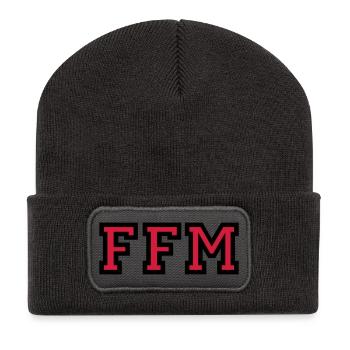 Frankfurt am Main FFM College Style - Recycelte Patch Beanie - Dunkelgrau - Vorne