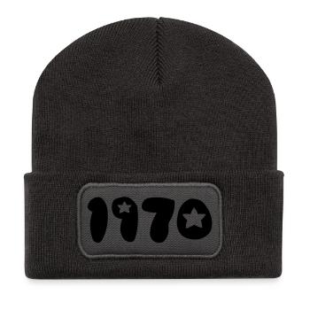 1970 - Recycled Patch Beanie - dark grey - Front