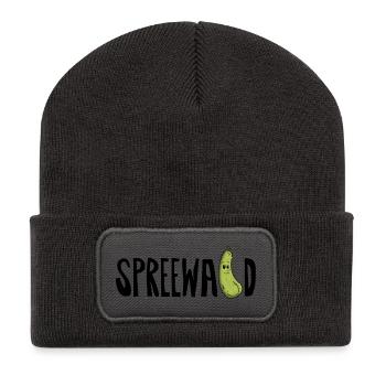 Spreewald Gurke - Recycelte Patch Beanie - Dunkelgrau - Vorne