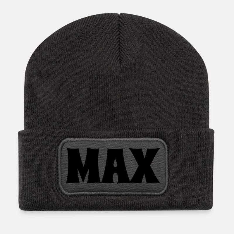 Max - Recycled Patch Beanie - dark grey
