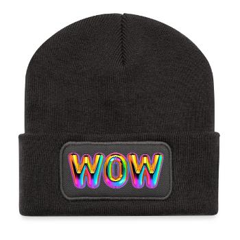 3D WOW Balloon Rainbow Shirt - Recycled Patch Beanie - dark grey - Front