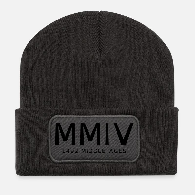 2004_LINE_black - Beanie recyclé à patch - charbon