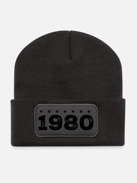 Made in 1980 - Recycled Patch Beanie - dark grey