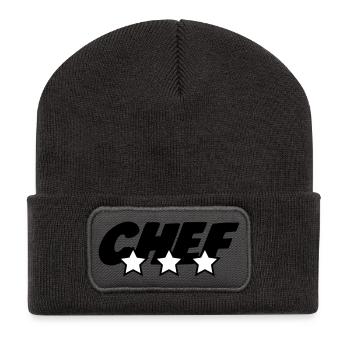 Chef - Kitchen - Cook - Recycled Patch Beanie - dark grey - Front