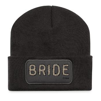 Team Braut JGA, Junggesellinnenshirt - Recycelte Patch Beanie - Dunkelgrau - Vorne