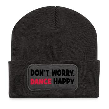 tanzen - Recycelte Patch Beanie - Dunkelgrau - Vorne
