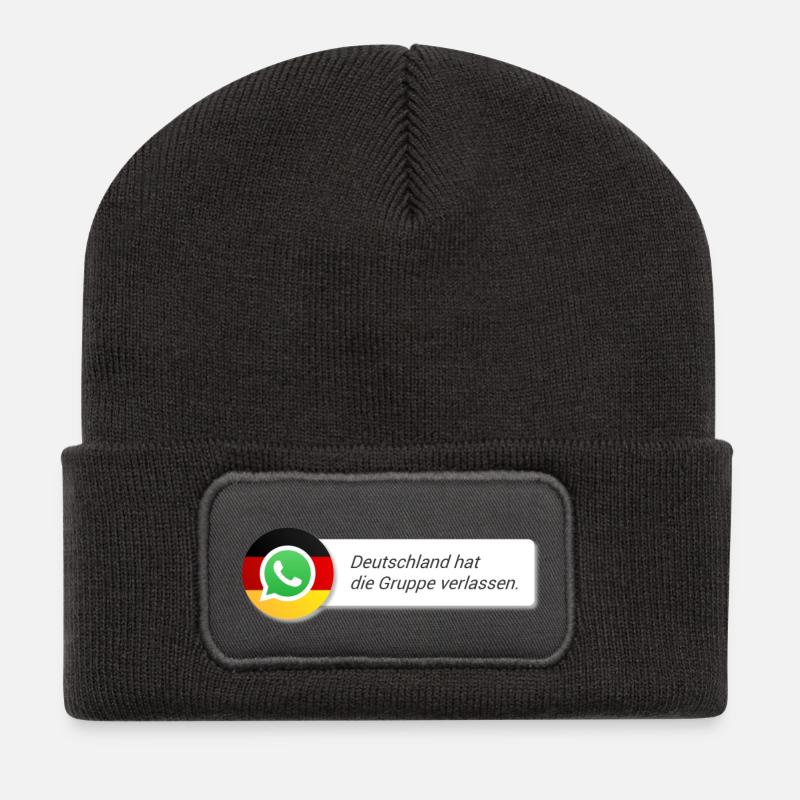 Deutschland hat die Gruppe verlassen. - Recycelte Patch Beanie - Dunkelgrau