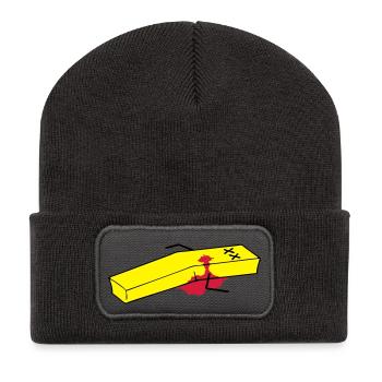 Pommes - Recycelte Patch Beanie - Dunkelgrau - Vorne