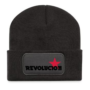 [ Revolucion ] - Beanie recyclé à patch - charbon - Devant