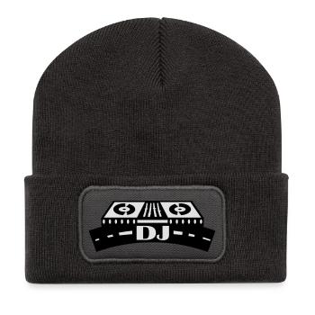 dj_pult - Recycelte Patch Beanie - Dunkelgrau - Vorne