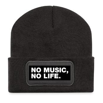 No Music No Life - Recycled Patch Beanie - dark grey - Front