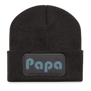 DAD. FATHER's DAY. HAPPY BIRTHDAY DAD. HAPPY BIRTHDAY - Recycled Patch Beanie - dark grey - Front