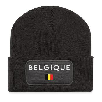 Flag of Belgium, Belgian pride - Recycled Patch Beanie - dark grey - Front