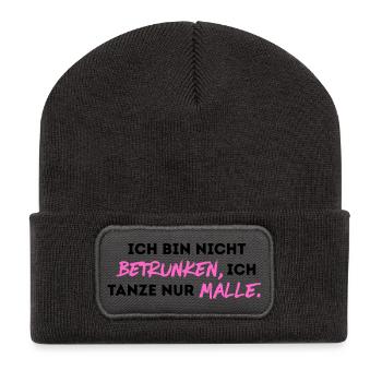 Ich bin nicht betrunken, ich tanze nur Malle. - Recycelte Patch Beanie - Dunkelgrau - Vorne