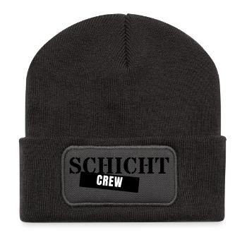 Équipe de nuit - Collègues de nuit de travail - Beanie recyclé à patch - charbon - Devant