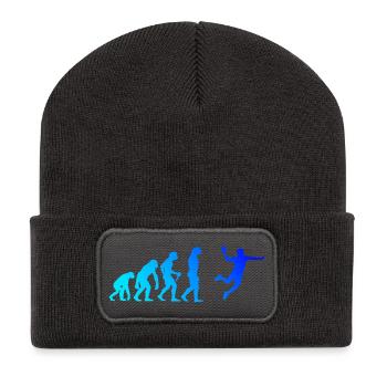 Geschenkidee für den Kreisläufer mit Handballspiel - Recycelte Patch Beanie - Dunkelgrau - Vorne