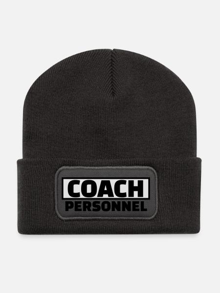 coach personnnel - Beanie recyclé à patch - charbon