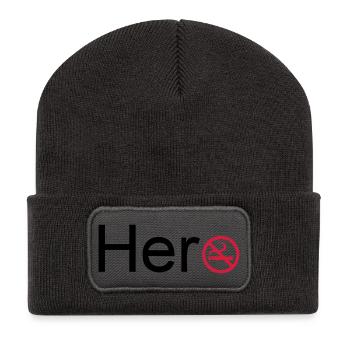Hero (Quit Smoking) - Recycled Patch Beanie - dark grey - Front