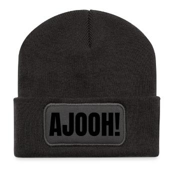 Ajooh - Recycelte Patch Beanie - Dunkelgrau - Vorne