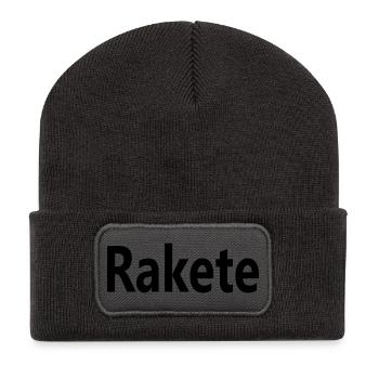 Rakete - Recycelte Patch Beanie - Dunkelgrau - Vorne