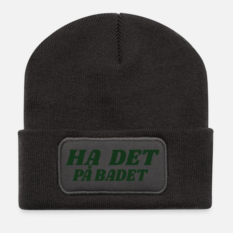 Stell es ins Badezimmer - Recycelte Patch Beanie - Dunkelgrau