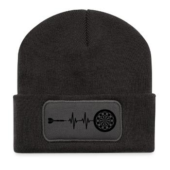 Darts Dartbeat Heartbeat Hoodie Black - Recycled Patch Beanie - dark grey - Front