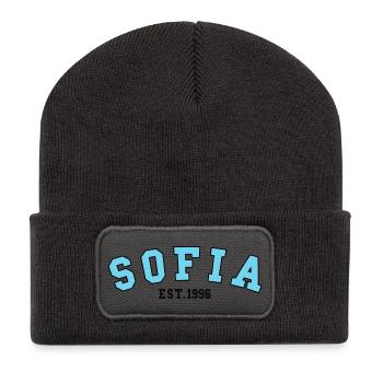Sofia Est. 1996 - Recycled Patch Beanie - dark grey - Front
