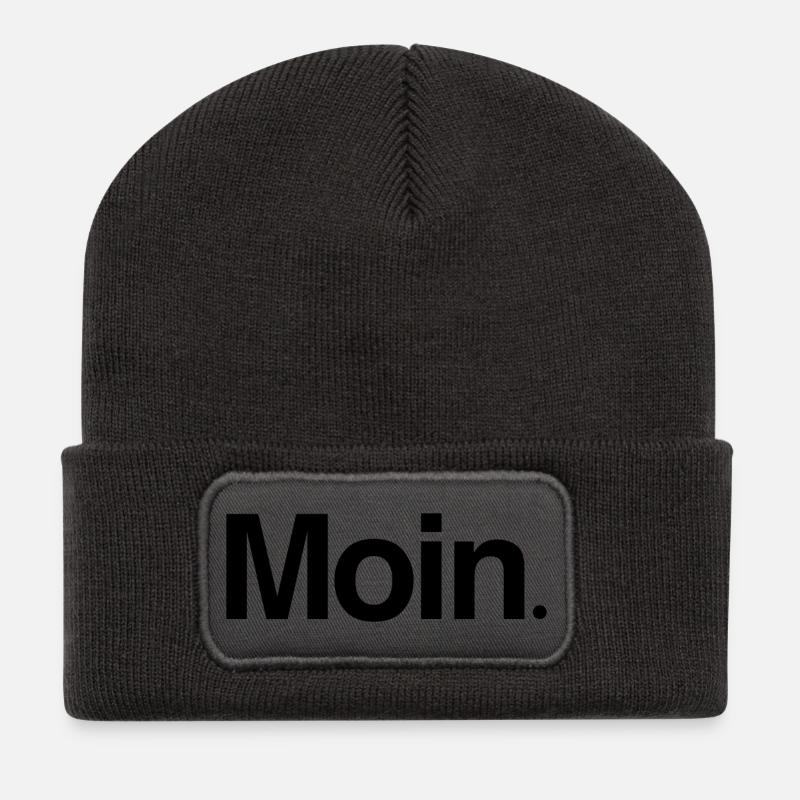 Salut du matin ou quelque chose comme ça - Beanie recyclé à patch - charbon