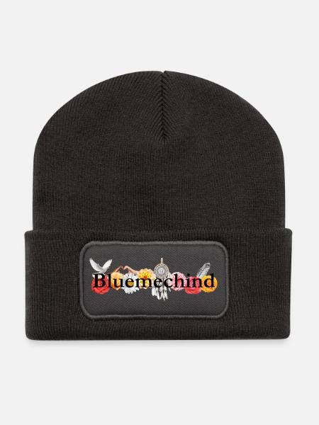 Bluemechind - Recycelte Patch Beanie - Dunkelgrau