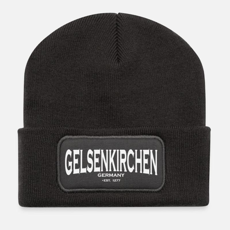 Gelsenkirchen - Recycelte Patch Beanie - Dunkelgrau