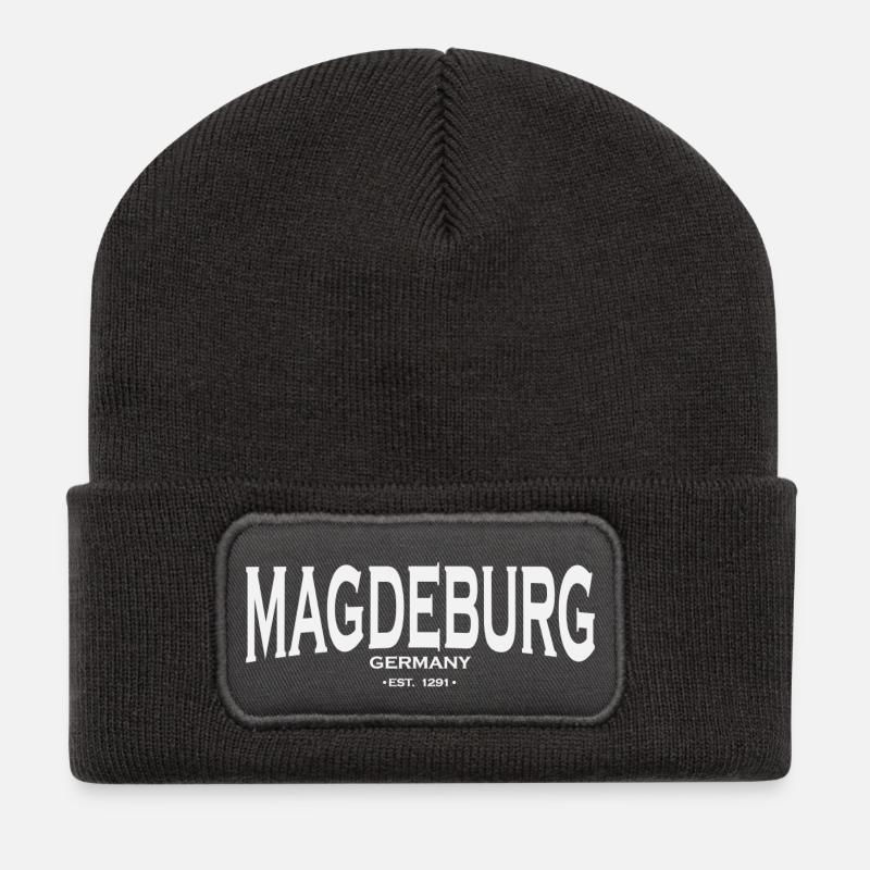 Magdebourg - Beanie recyclé à patch - charbon