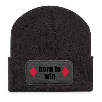 poker - Recycelte Patch Beanie - Dunkelgrau - Vorne