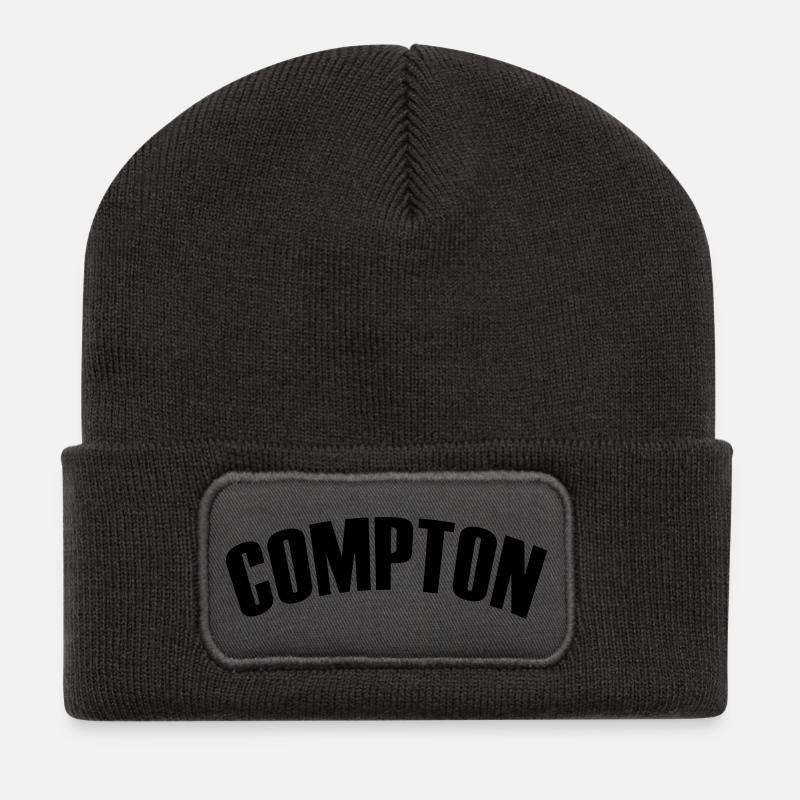 Compton Shirt - Recycled Patch Beanie - dark grey
