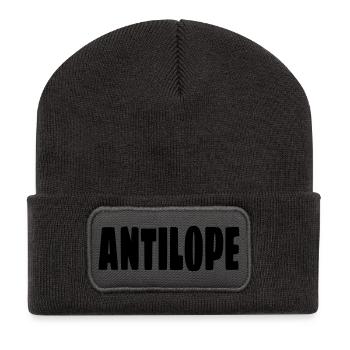 Antilope. Pour les personnes en fauteuil roulant avec humour # - Beanie recyclé à patch - charbon - Devant